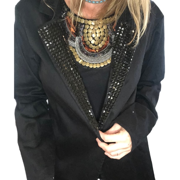 Vintage 80s Studs Blazer Large - Picture 3 of 11